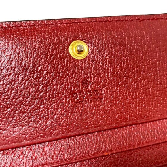 Auth GUCCI Ophidia GG Supreme 523155 Red Dark Green Multi Leather PVC - - Picture 9 of 11